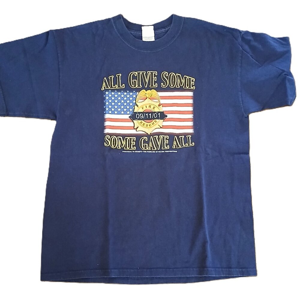 All Gave Some Some Gave All Men’s T-Shirt Size Large Blue Gildan